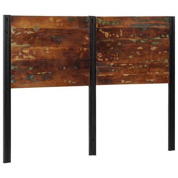 vidaXL S&auml;nggavel 140 cm massivt tr&auml; &aring;tervunnet och j&auml;rn