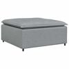 vidaXL Modul&auml;r soffa fotpall ljusgr&aring; 100x100x48 cm