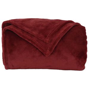 vidaXL Kastfilt Bordeaux R&ouml;d 130 x 150 cm Fleece