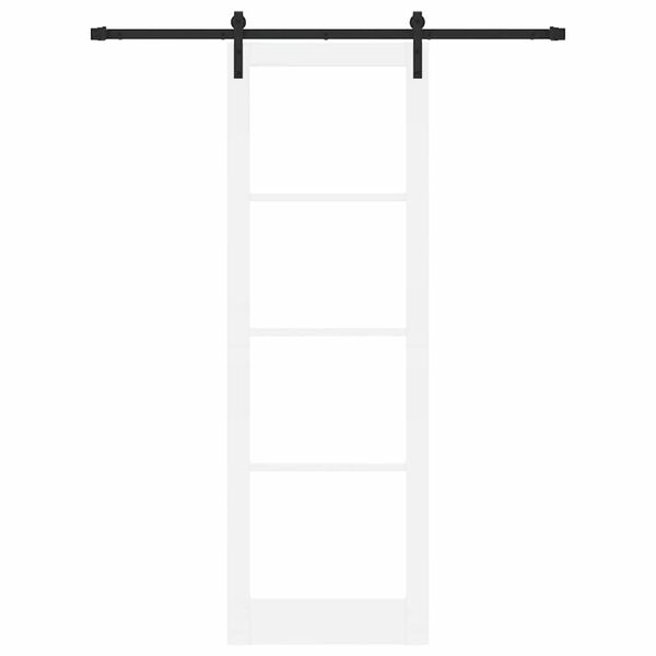 vidaXL Skjutd&ouml;rr ORKDAL Vit och svart 78 x 232 cm