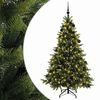 vidaXL Konstgjord julgran med julkulor 180 cm 300 LED-lampor Varmvit