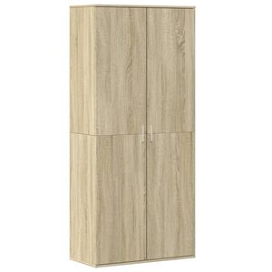 vidaXL Skosk&aring;p sonoma-ek 80x39x178 cm konstruerat tr&auml;