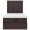 vidaXL Ottoman s&auml;ngram med madrass m&ouml;rkbrun 90x190 cm tyg