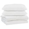 vidaXL Dunt&auml;cke med kudde 3 st Vit Mikrofiber