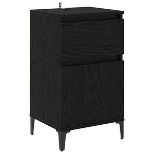 vidaXL Nattduksbord Svart Ek 40 x 35 x 70 cm Konstruerat tr&auml;