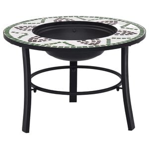 vidaXL Eldfat med mosaik gr&ouml;n 68cm keramik