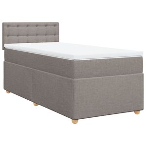 vidaXL Rams&auml;ng med madrass taupe 80x200 cm tyg