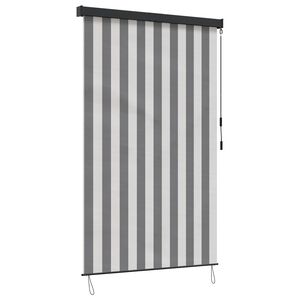vidaXL Rullgardin Antracit och vitt 60 x 250 cm Tyg och Aluminium