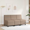 vidaXL | Modulsofa utan armst&ouml;d | Cappuccino 55 x 74 x 82 cm Konstl&auml;der