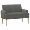 vidaXL Loveseat med knapprapport M&ouml;rkgr&aring; 116 x 67 x 81 cm Kordread tyg