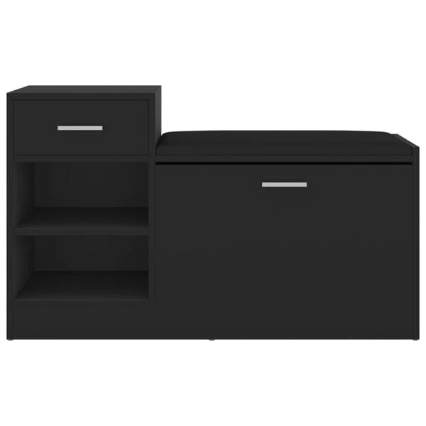 vidaXL Skob&auml;nk svart 94,5x31x57 cm konstruerat tr&auml;