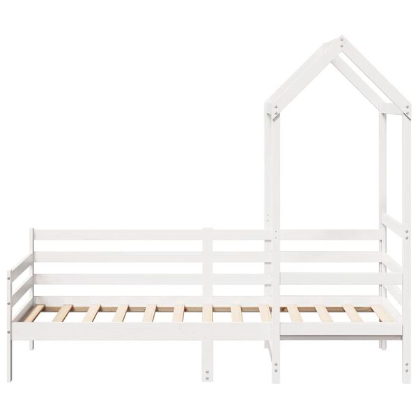 vidaXL Dagb&auml;dd med tak vit 80x200 cm massiv furu