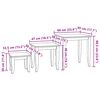 vidaXL Nesting Sidobord 3 pcs Naturf&auml;rg Massivt mahognytr&auml;