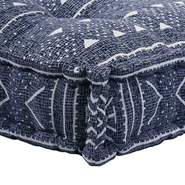 vidaXL Soffkudde Indigo Tryck 120 x 80 x 12 cm tyg