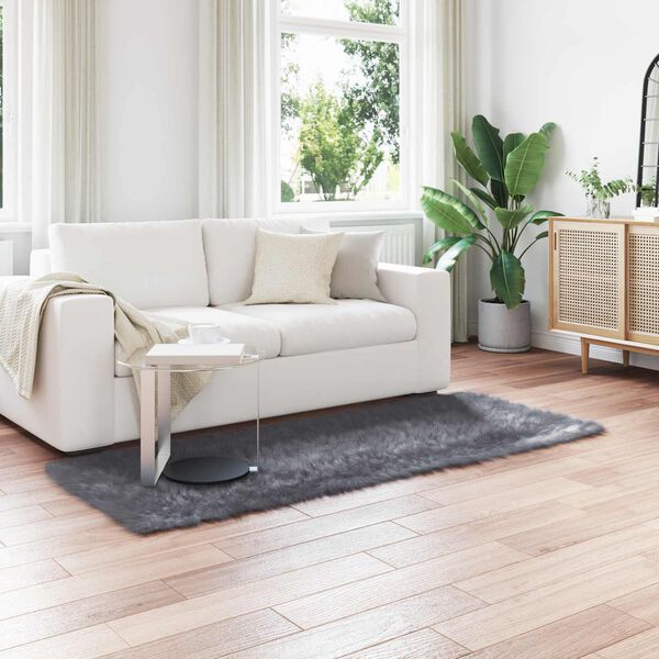 vidaXL Fusk Skinnmatta Tafalla Antracit 100 x 200 cm Polyester