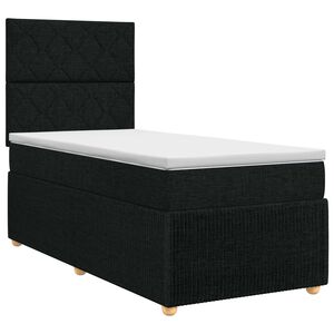 vidaXL Kontinentals&auml;ng med madrass Svart 80 x 200 cm Tyg