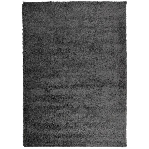 vidaXL Ryamatta PAMPLONA l&aring;ng lugg modern antracit 200x280 cm