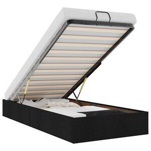 vidaXL Ottoman s&auml;ngram utan madrass svart 90x190 cm tyg