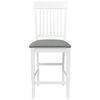 vidaXL Barstolar med kuddar 2 st, vit, massivt trä, gummi