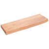 vidaXL V&auml;gghylla ljusbrun 60x20x4 cm behandlad massiv ek