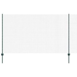 vidaXL Svetsat tr&aring;dg&auml;rd med stolpe 25 x 1,4 m (B x H) PVC-belagda st&aring;l