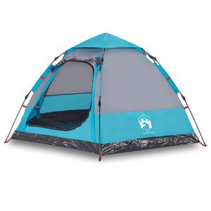 vidaXL Campingt&auml;lt 4 personer bl&aring; snabbrest