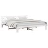 vidaXL S&auml;ngram med huvudgavel Vit 180 x 200 cm Massiv furu