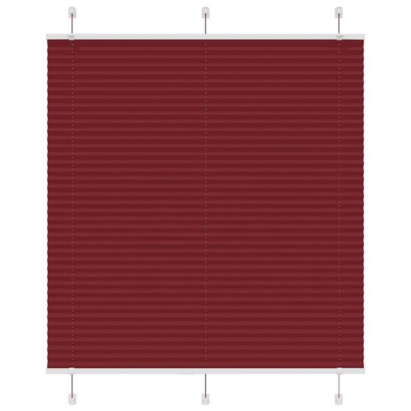 vidaXL Plisserad persienn Bordeaux r&ouml;d 115x150 cm tyg bredd 114,4 cm