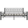 vidaXL S&auml;ngram utan madrass med huvudgavel svart 160x200 cm st&aring;l