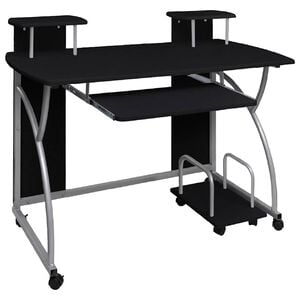 vidaXL Datorbord svart 110x52x88,5 cm konstruerat tr&auml;