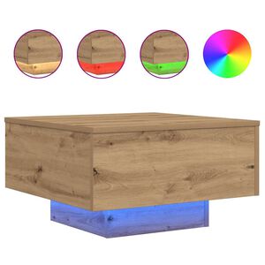 vidaXL Kaffeebord Artisan Ek 55 x 55 x 31 cm Konstruerat tr&auml;