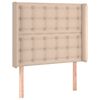 vidaXL S&auml;nggavel med kanter cappuccino 93x16x118/128 cm konstl&auml;der