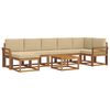 vidaXL Utomhussoffset med kudde 8 pcs Naturlig och Beige