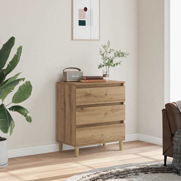 vidaXL Byrå ek 60x35x70 cm konstruerat trä