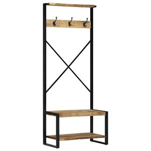 vidaXL Kl&auml;dh&auml;ngare 80x40x190 cm massiv grov tr&auml;mango