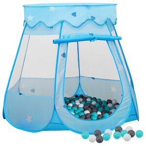 vidaXL Lekt&auml;lt med 250 bollar bl&aring; 102x102x82 cm