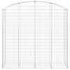 vidaXL Gabion bågformad 200x50x180/200 cm galvaniserat järn