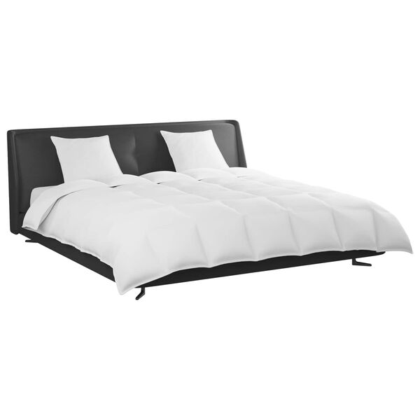 vidaXL T&auml;ckeset med kudde 3 pcs Vit Dunfj&auml;der