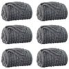 vidaXL Filtar 6 st M&ouml;rkgr&aring; 200 x 150 cm 4.5 kg Fleece