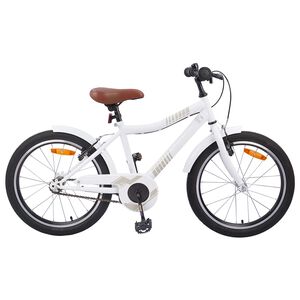 vidaXL Barncykel 18 Tum f&ouml;r 5-7 &aring;r gamla vit