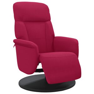 vidaXL Reclinerf&aring;t&ouml;lj med fotst&ouml;d vinr&ouml;d sammet