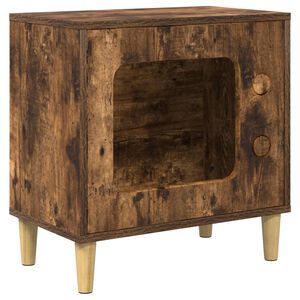 vidaXL Katt hus R&ouml;kt ek 51 x 30 x 52 cm Konstruerat tr&auml;