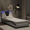 vidaXL Bed Frame "Viana" with LED without Mattress White and Black 80x200 cm