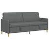 vidaXL Soffa med f&ouml;rvaring M&ouml;rkgr&aring; 192 x 78 x 87 cm Polyester
