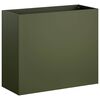 vidaXL Tr&auml;dg&aring;rdsplanterare Olivgr&ouml;n 50 x 20 x 40 cm Kallvalsat st&aring;l