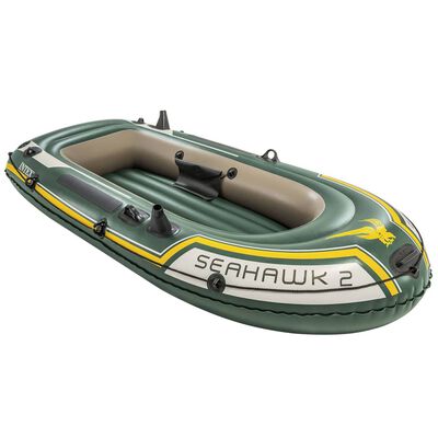 Intex Uppblåsbar båt Seahawk 2 med båtmotor och fäste