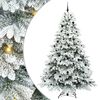 vidaXL Konstgjord julgran med 300 LED-lampor Vit 240 cm PE och PVC