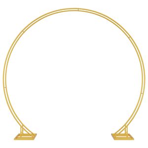 vidaXL Dubbel br&ouml;llopsb&aring;ge Guld 220 x 45 x 200 cm St&aring;l