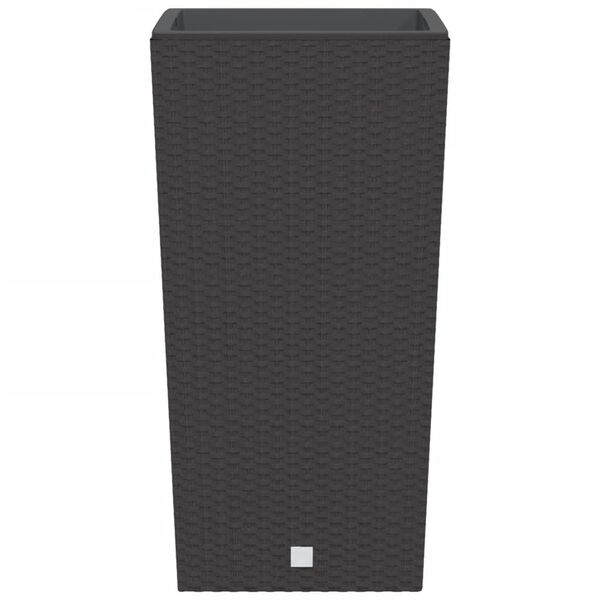 vidaXL Blomkruka med avtagbar insida brun 21/49 L PP-rotting