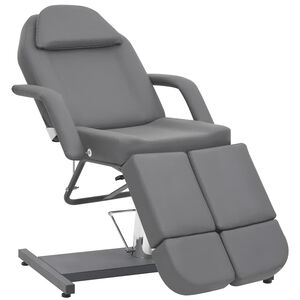 vidaXL Behandlingsstol konstl&auml;der gr&aring; 180x62x78 cm